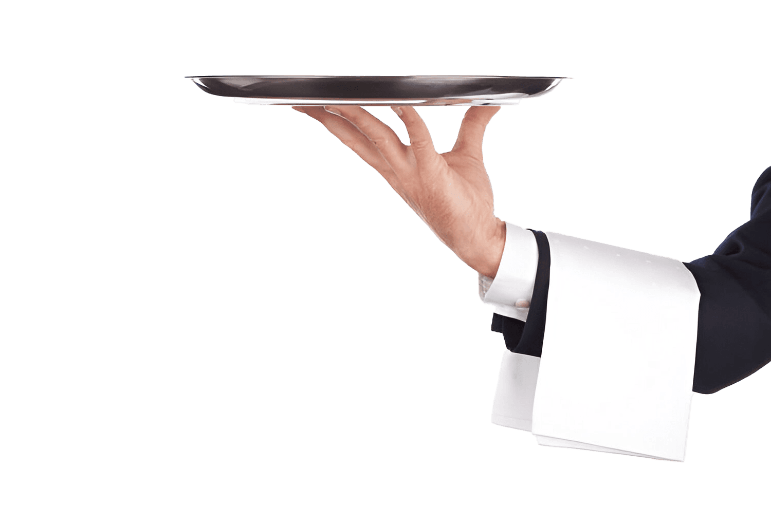 waiter with tray